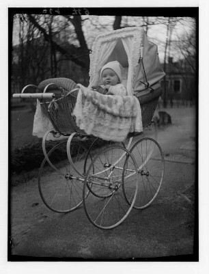 Dresden. Friedrike Apel im Kinderwagen