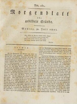 1827: Nro. 181 - Nro. 182