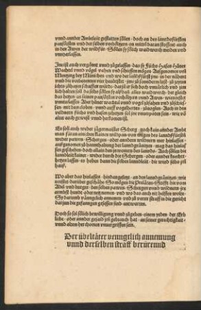 Der übeltäter venngclich annemung unnd derselben straff berürennd