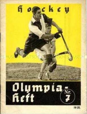 Begleitheft zu den Olympischen Spielen 1936 für die Sportart Hockey