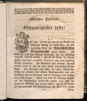 Historischer Vorbericht.