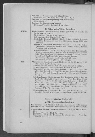 B. Wissenschaftliche Anstalten
