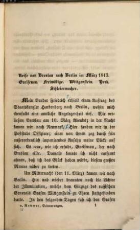Erinnerungen aus den Jahren 1813 und 1814