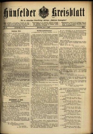 Ausgabe vom Dienstag, den 08. Juni 1915.