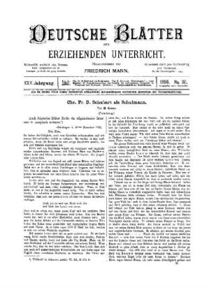 Chr. Fr. D. Schubart als Schulmann : (Fortsetzung)