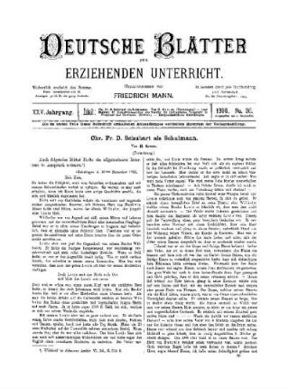 Chr. Fr. D. Schubart als Schulmann : (Fortsetzung)