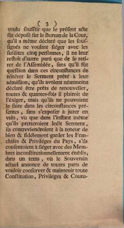 Les Conseillers au Conseil Souverain de Hainaut soussignés, s'étant rendus cejourd'hui le matin à la Séance ordinaire du Conseil, ...