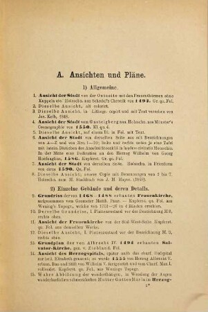 Bilder-Chronik der Königlichen Haupt- und Residenzstadt München : Verzeichniss einer Sammlung von Erzeugnissen der graphischen Künste zur Orts-, Cultur- und Kunst-Geschichte der bayerischen Capitale vom fünfzehnten bis in das neunzehnte Jahrhundert, 1. Erster Band [1468-1825]