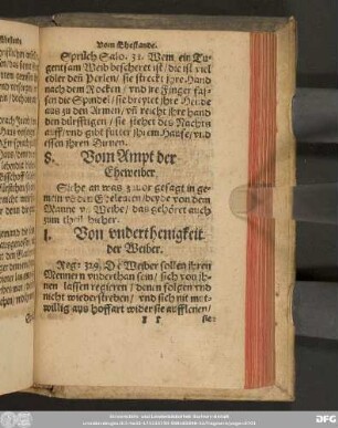 8. Vom Ampt der Eheweiber.