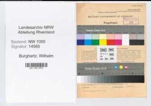 Entnazifizierung Wilhelm Burghartz, geb. 01.09.1907 (Verwaltungsangestellter)