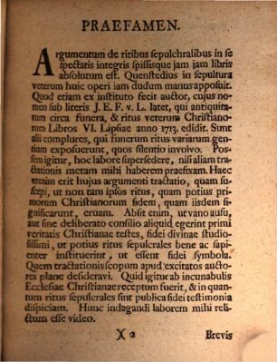 Diss. hist. th. de ritibus sepulchralibus, christianam fidem indicantibus