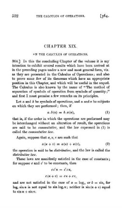 Chapter XIX. On the calculus of operations.