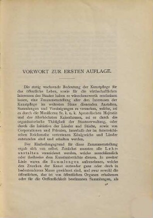 Handbuch der Kunstpflege in Österreich : auf Grund amtlicher Quellen hrsg. im Auftr. des Ministeriums für Cultus und Unterricht