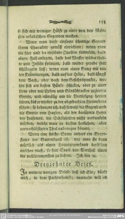 Dreyzehnter Brief