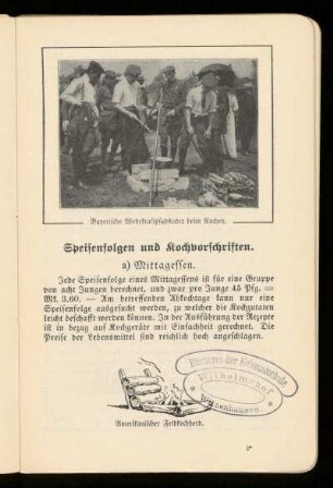 Speisenfolgen und Kochvorschriften.