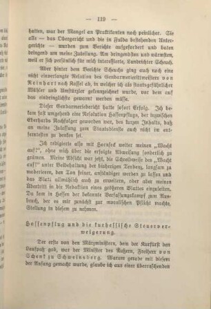 Hassenpflug und die kurhessische Steuerverweigerung.