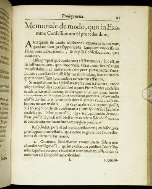 Memoriale de modo, quo in Examine Confessionum est procedendum.