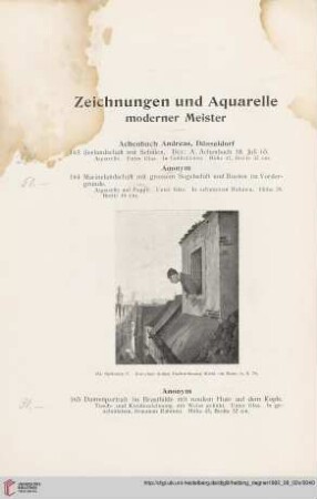 Zeichnungen und Aquarelle (Nr. 163-231)