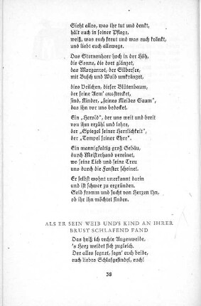 Als er sein Weib und's Kind an ihrer Brust schlafend fand