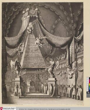 [Le catafalque d'Ulrique Eléonore, reine du Suède; Bestattung der Ulrika Eleonora, Königin von Schweden]