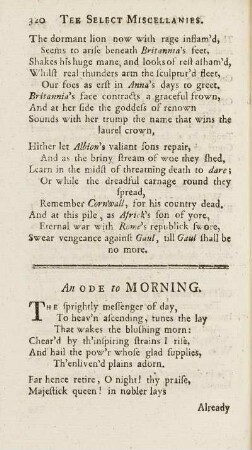 An Ode to Morning