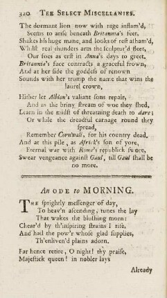 An Ode to Morning