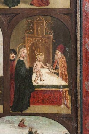Marientriptychon — Die sieben Freuden Mariens — Darbringung des Christusknaben im Tempel