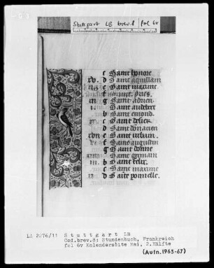 Lateinisch-französisches Stundenbuch — ---, Folio 2 recto - 13 versoTeilbordüre, Folio 6verso