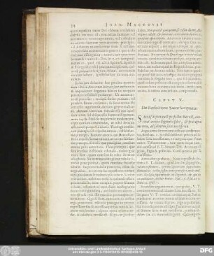 Caput V. De Perfectione Sacrae Scripturae.