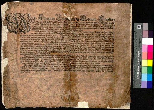 Abraham II. Burggraf zu Dohna, Landvogt des Markgraftums Oberlausitz, bestätigt Bürgermeister und Rat der Stadt Bautzen das Salzprivileg und den Salzmarkt zu Bautzen.