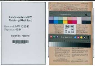 Entnazifizierung Naemi Koehler , geb. 12.05.1886 (Lehrerin)