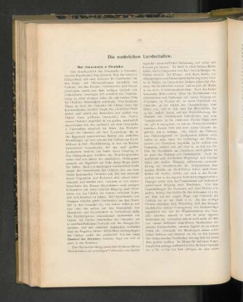 Die natürlichen Landschaften.