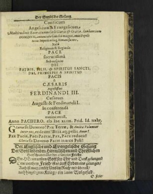 Canticum Angelicum & Evangelicum [u. a.]