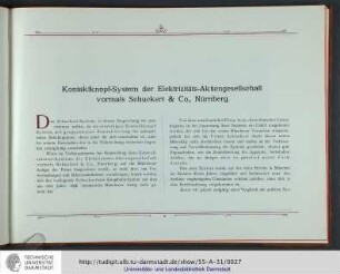 Kontaktknopf-System der Elektrizitäts-Aktiengesellschaft vormals Schuckert & Co., Nürnberg