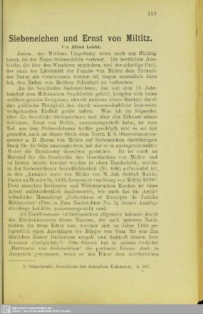 Siebeneichen und Ernst von Miltitz