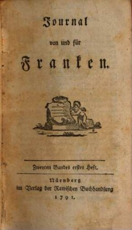 Journal von und für Franken. 2. 1791