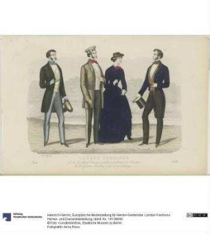 Europäische Modenzeitung für Herren-Garderobe: London Fashions: Herren- und Damenbekleidung