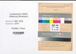 Entnazifizierung Franz Koellen , geb. 09.04.1909 (Oberleutnant)