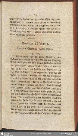 Fünfter Abschnitt. Von dem Chrom und seiner Säure