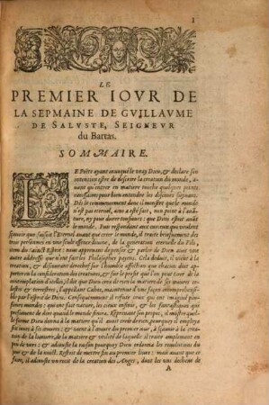 La sepmaine, ou création du monde