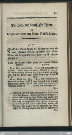 Der zwey und dreyßigste Psalm, als der zweyte unter den sieben Buß-Psalmen
