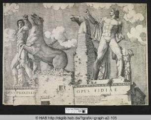Die Rossebändiger (Dioskuren) vom Quirinal (Vorderansicht).