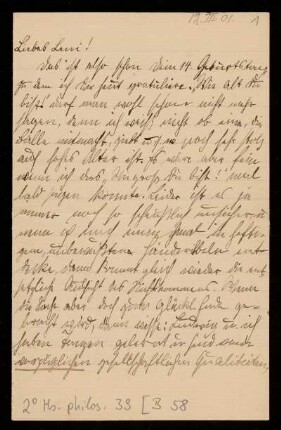 Brief von Franz Rosenzweig an Helene Frank
