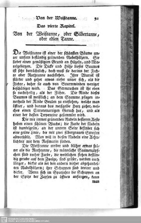 4. Von der Weißtanne, oder Silbertanne, oder edlen Tanne