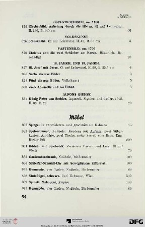Möbel (Nr. 832-900)