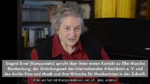Video - Interview : Siegrid Ernst