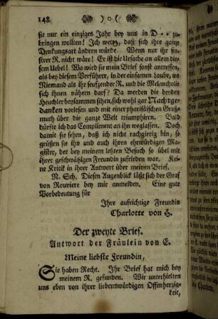 Der zweyte Brief.