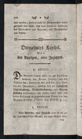 252-269, XIII. Von den Anzeigen.