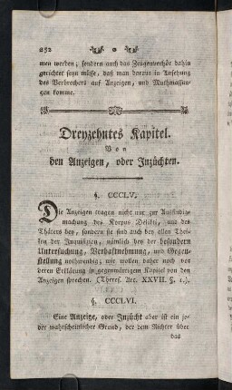 252-269, XIII. Von den Anzeigen.