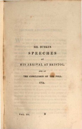 The works of the Right Honourable Edmund Burke. 3. (1815). - 434 S.